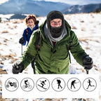 Plush Hooded Neck Warmer with Adjustable Drawcord