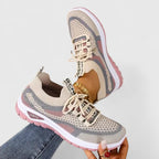 Sneakers da donna traspiranti in mesh con lacci