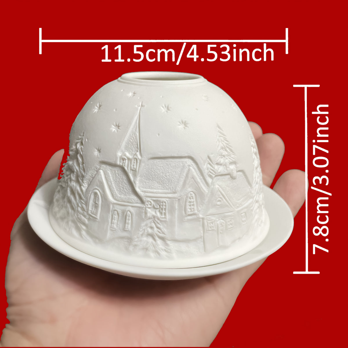Christmas Village Candle Light Holder