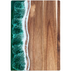 Acacia Wood Cutting Board with Ocean Resin Inlay