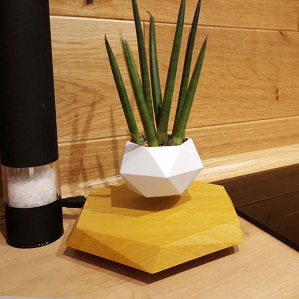 Svævende plantepotte med magnetisk levitation