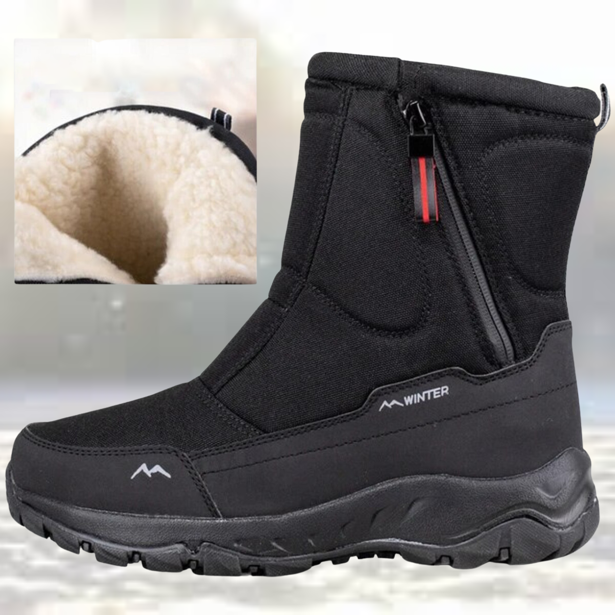 Botas de nieve de invierno para mujer, de media caña