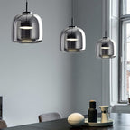 Retro Tinted Glass LED Pendant Light