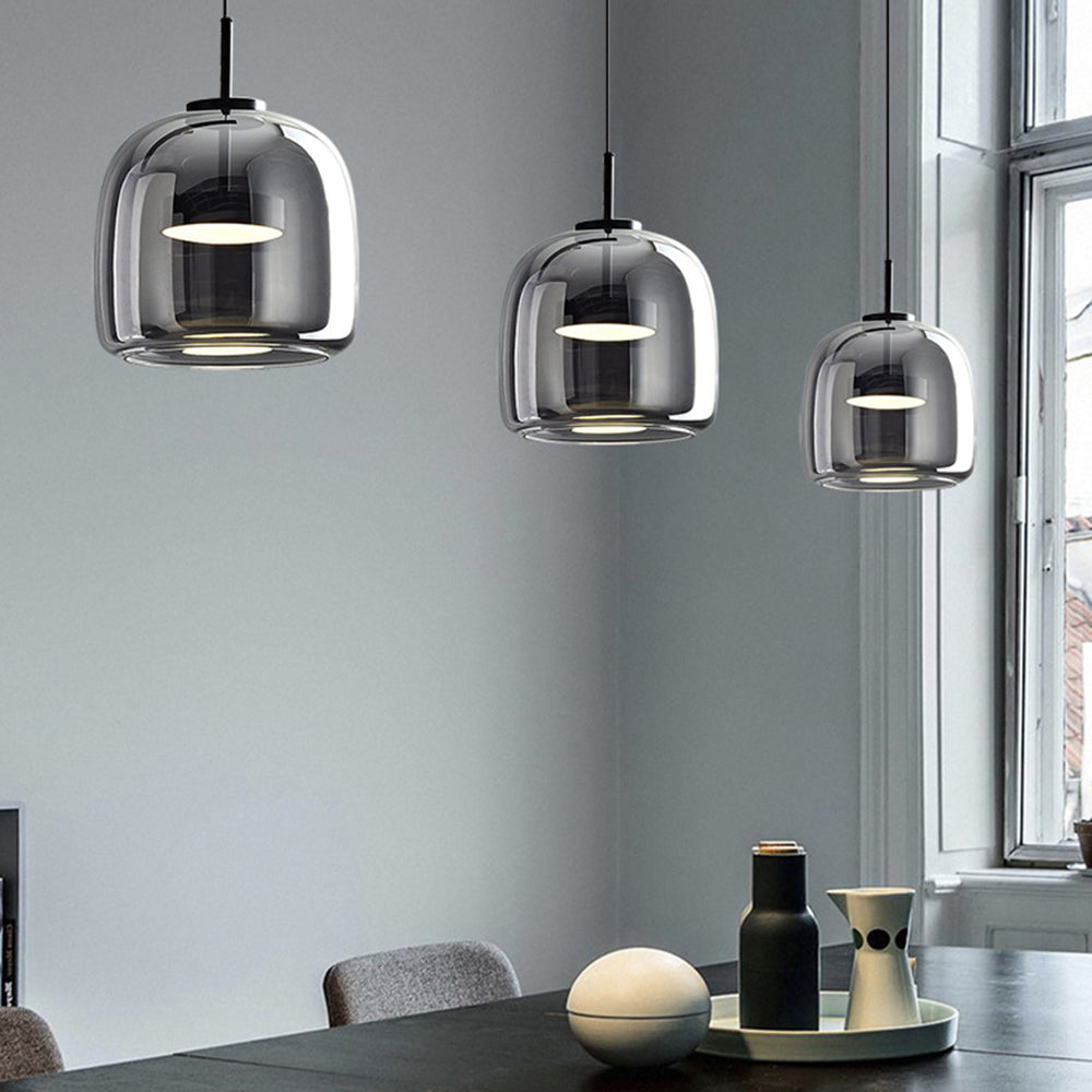 Retro Tinted Glass LED Pendant Light