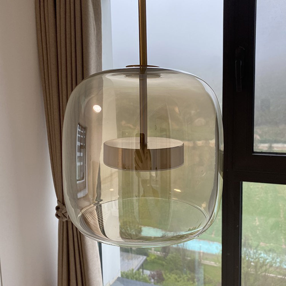Retro Tinted Glass LED Pendant Light