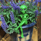 Decorative Sitting Alien Figurine