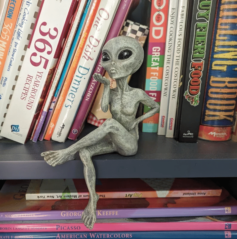 Decorative Sitting Alien Figurine