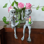 Decorative Sitting Alien Figurine