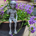 Decorative Sitting Alien Figurine