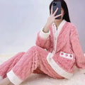 Pyjamas i struktureret fleece