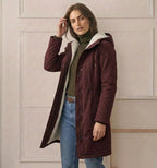 Damen-Winterparka mit Kapuze und Fleece-Futter