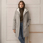 Damen-Winterparka mit Kapuze und Fleece-Futter
