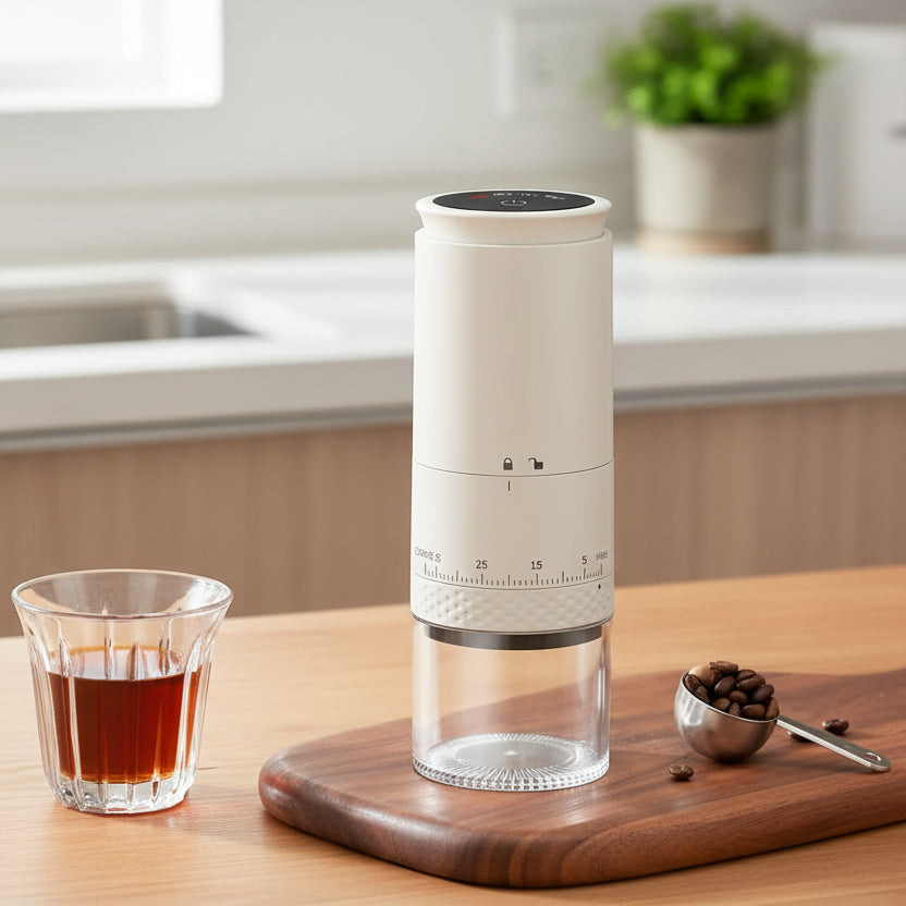 Genopladelig elektrisk kaffekværn med 38 justerbare formalingsindstillinger