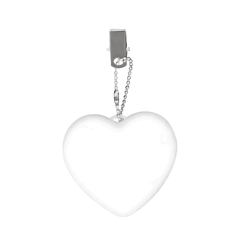 Heart-Shaped Touch-Sensitive LED Keychain Light