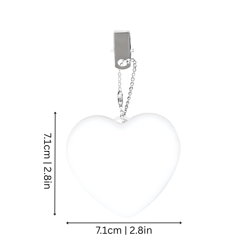 Heart-Shaped Touch-Sensitive LED Keychain Light