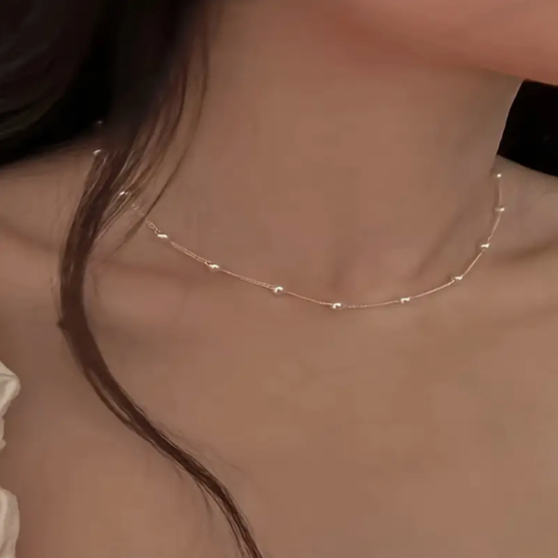 Collana da donna con catena di perline delicata