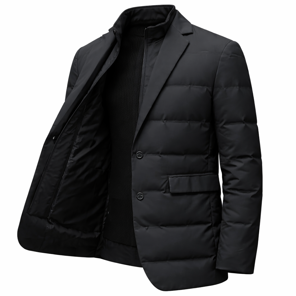 Men’s Quilted Notch Lapel Blazer