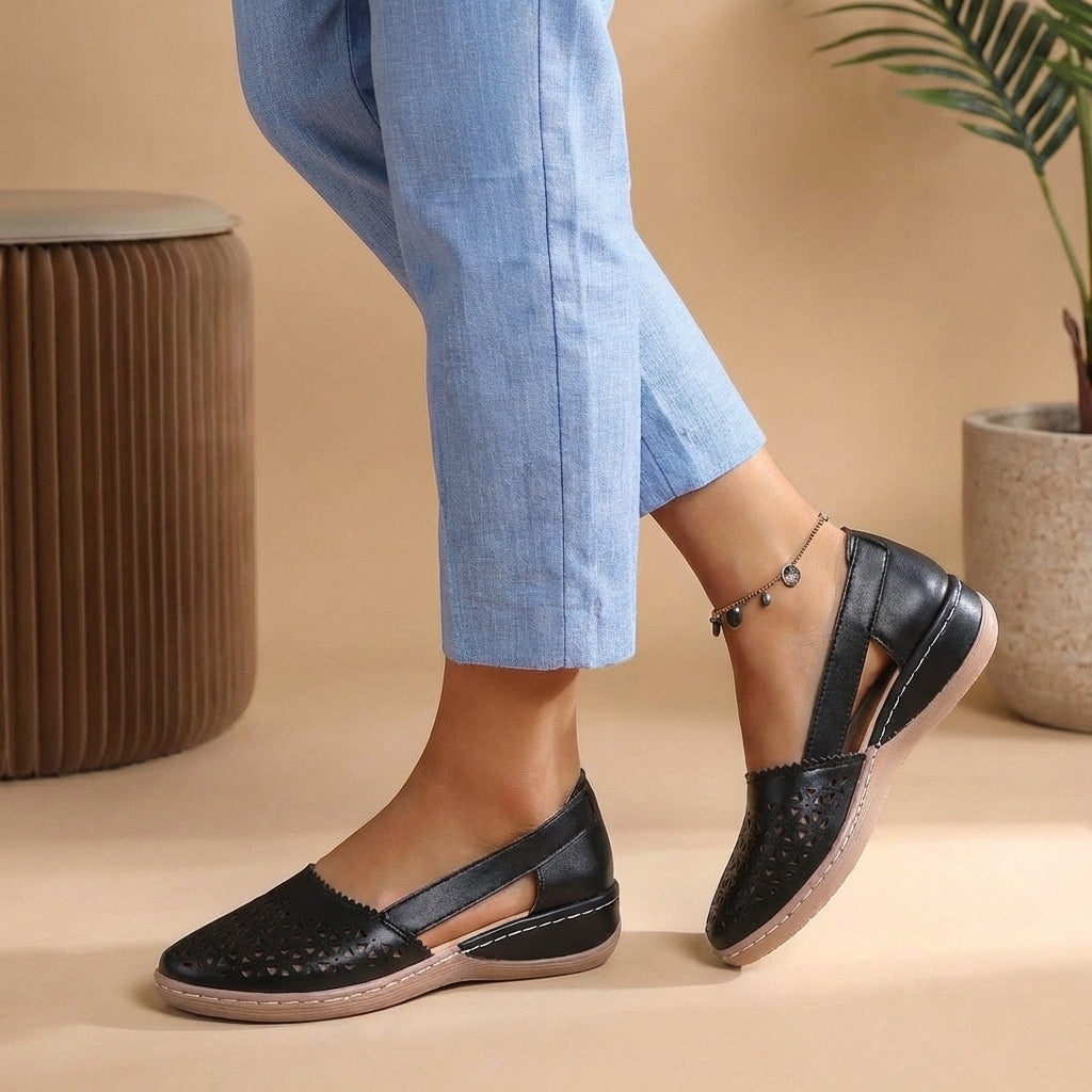 Damskie oddychające buty ortopedyczne typu loafers na wygodne codzienne chodzenie