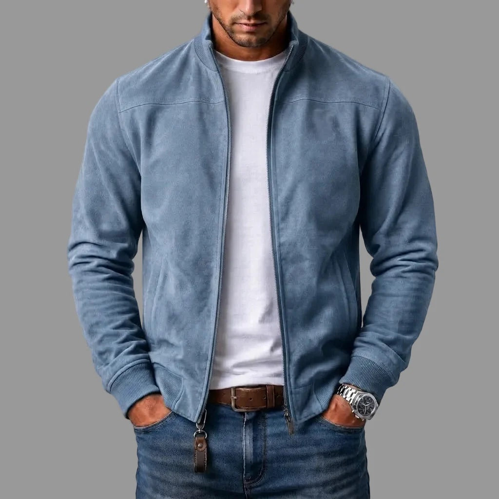 Men’s Suede-Style Zip Jacket