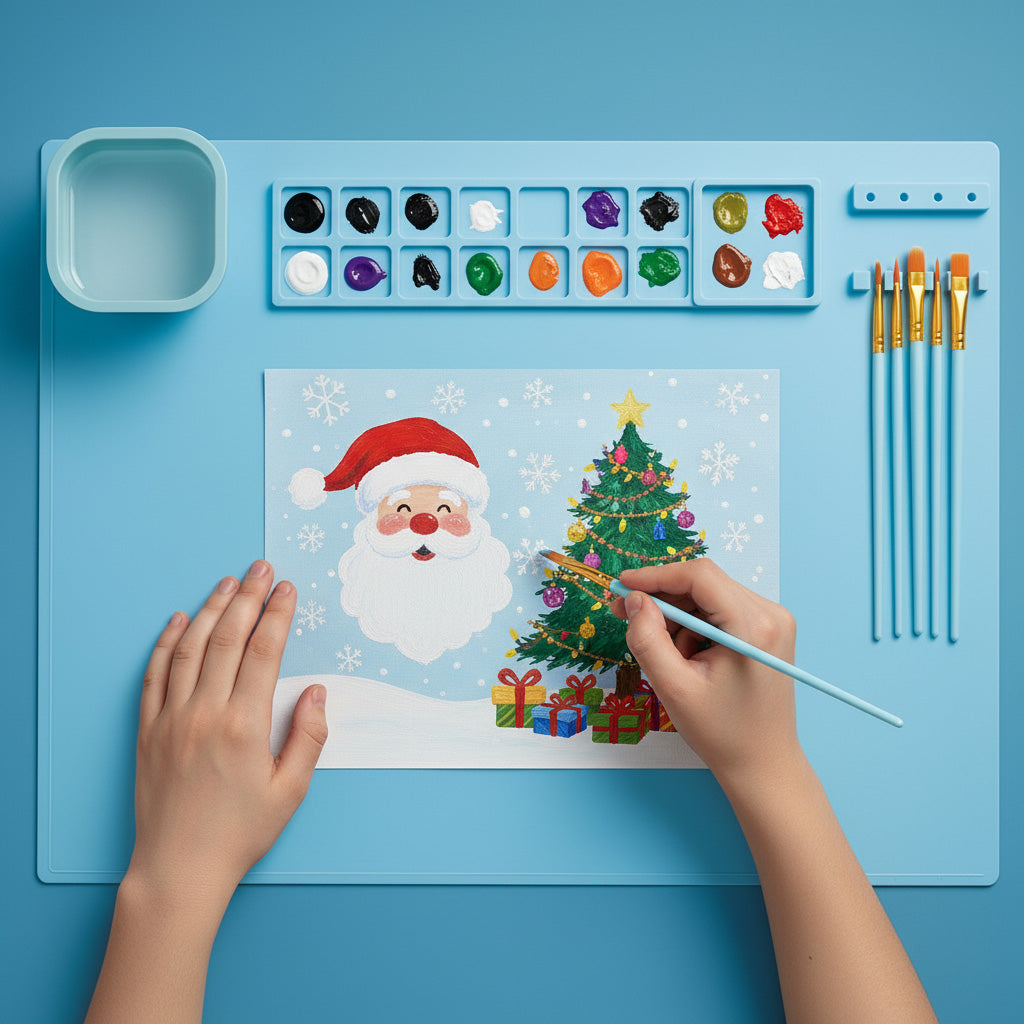 Set creativo per dipingere con tappetino in silicone