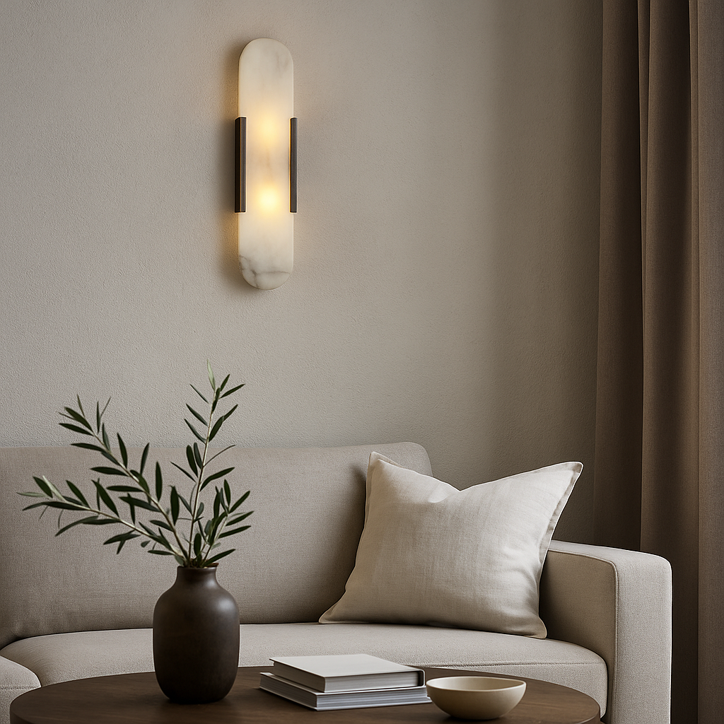 Marble Effect LED Wall Light