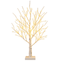 Albero di betulla bianca luminoso con 144 luci LED a luce calda