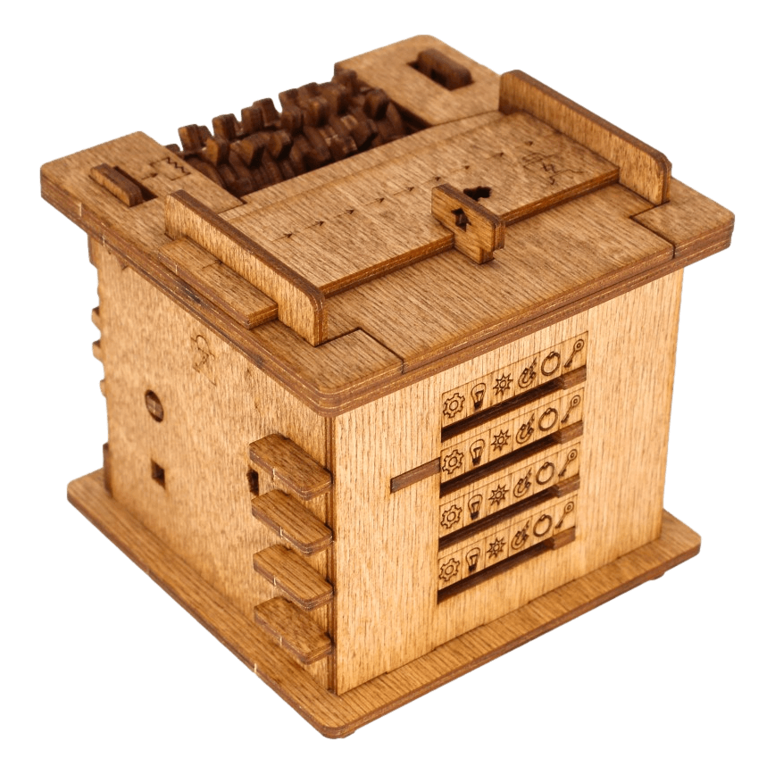 Boîte casse-tête en bois QuantumCat de type escape game
