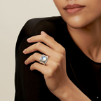 Women’s Iridescent Stone Statement Ring