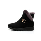 Faux-Suede Ankle Boots with Fur Trim