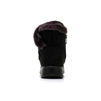 Faux-Suede Ankle Boots with Fur Trim