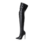 Women Over-the-Knee Boots with Zip Closure and Elegant High Heel Design