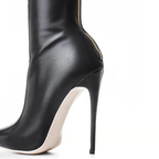Women Over-the-Knee Boots with Zip Closure and Elegant High Heel Design