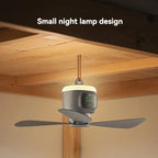 Cordless Rechargeable Ceiling Fan with Integrated Light
