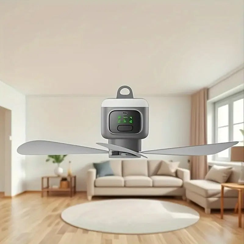 Cordless Rechargeable Ceiling Fan with Integrated Light