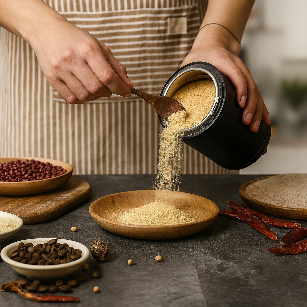 Electric Coffee and Spice Grinder with Push-Button Operation