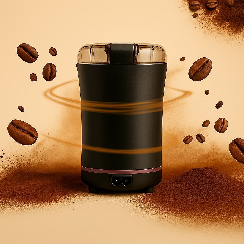 Electric Coffee and Spice Grinder with Push-Button Operation