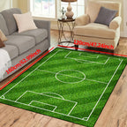 Football Pitch Area Rug