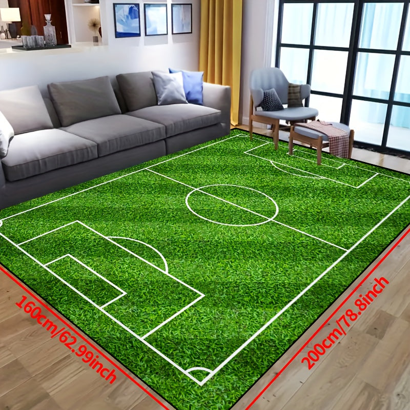 Football Pitch Area Rug