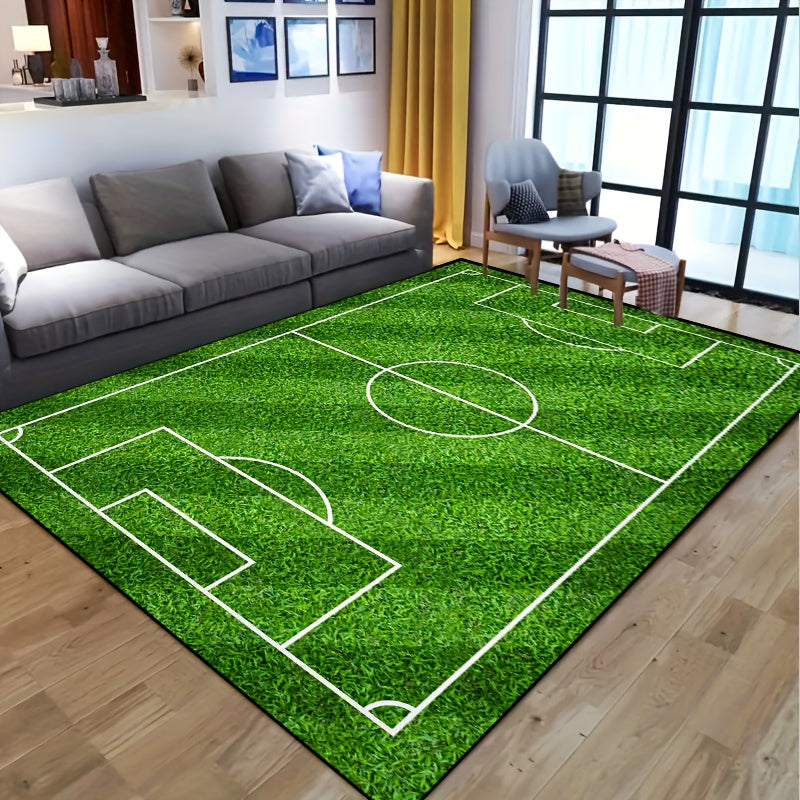 Football Pitch Area Rug