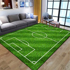 Football Pitch Area Rug