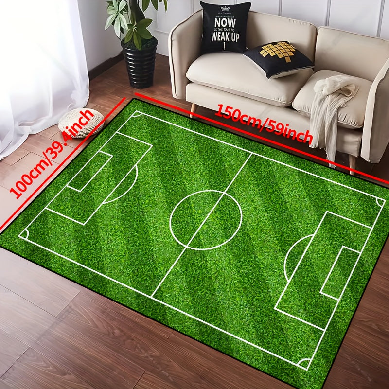 Football Pitch Area Rug