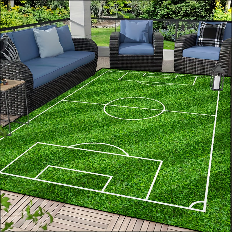 Football Pitch Area Rug