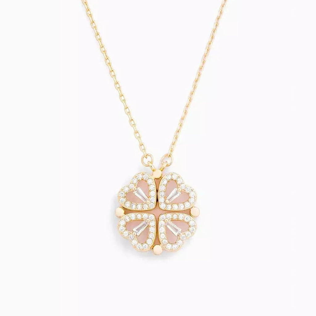 Women’s Four-Leaf Heart Pendant Necklace