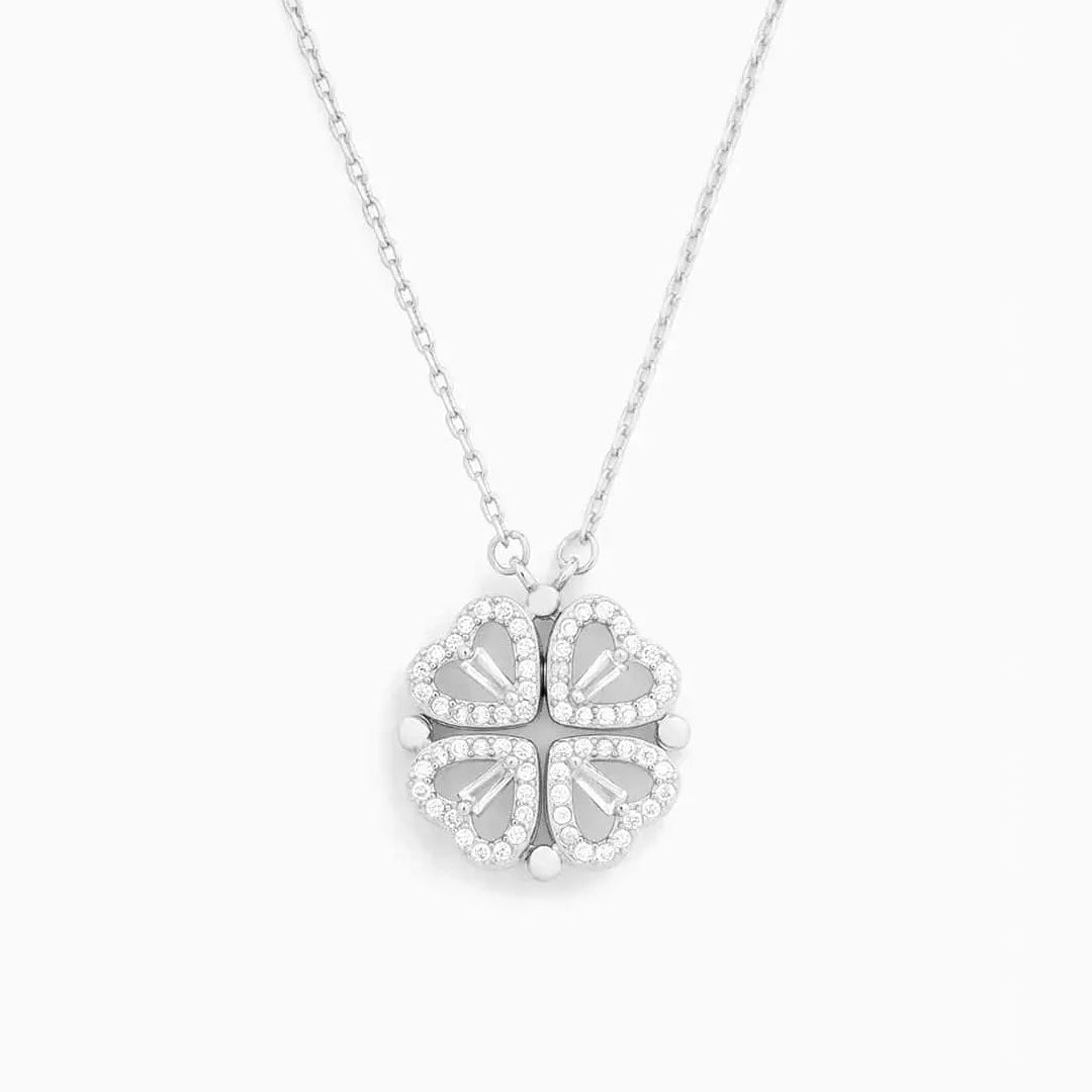 Women’s Four-Leaf Heart Pendant Necklace