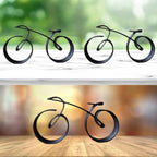 Minimalistisk cykelskulptur til dekorativ udstilling