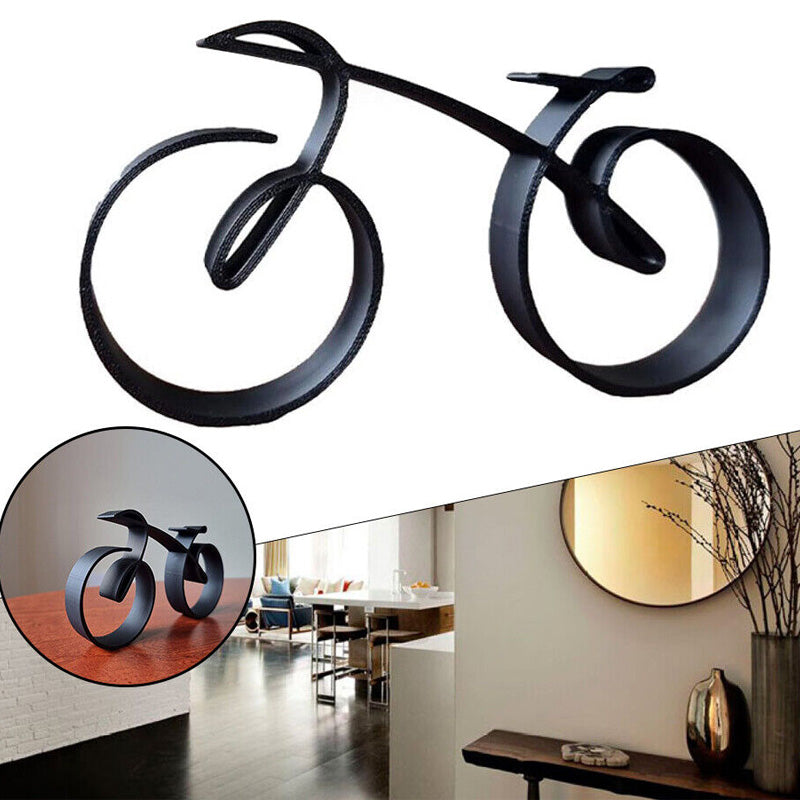 Minimalistisk cykelskulptur til dekorativ udstilling