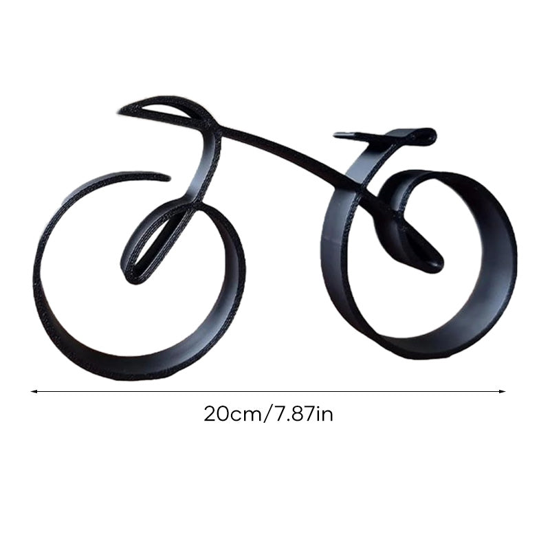 Minimalistisk cykelskulptur til dekorativ udstilling