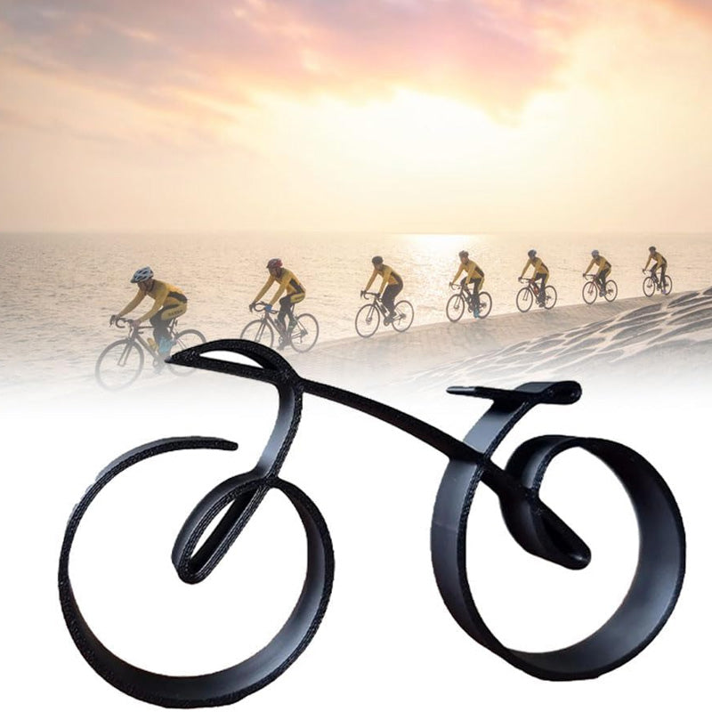 Minimalistisk cykelskulptur til dekorativ udstilling