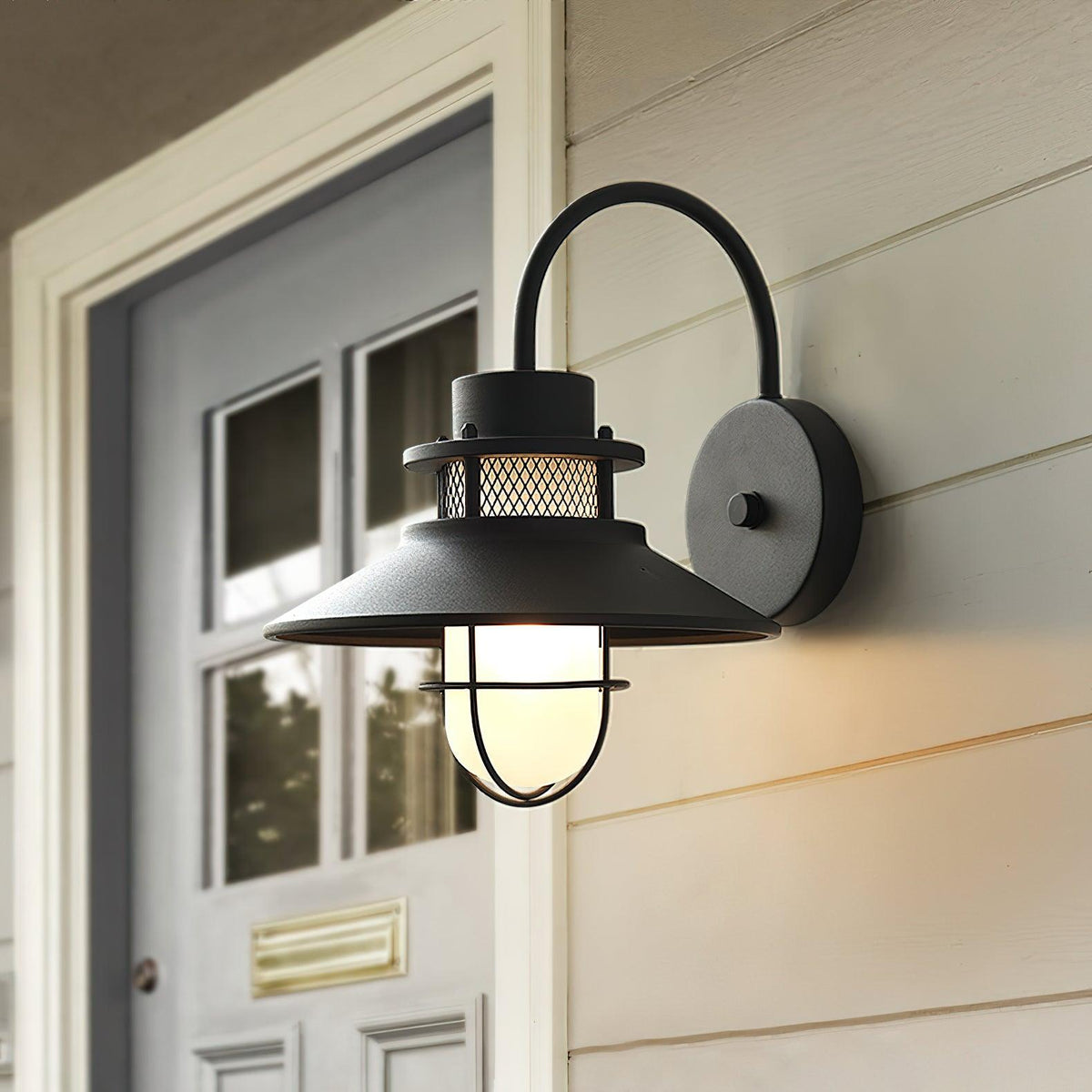 Industrial Outdoor Cage Wall Light