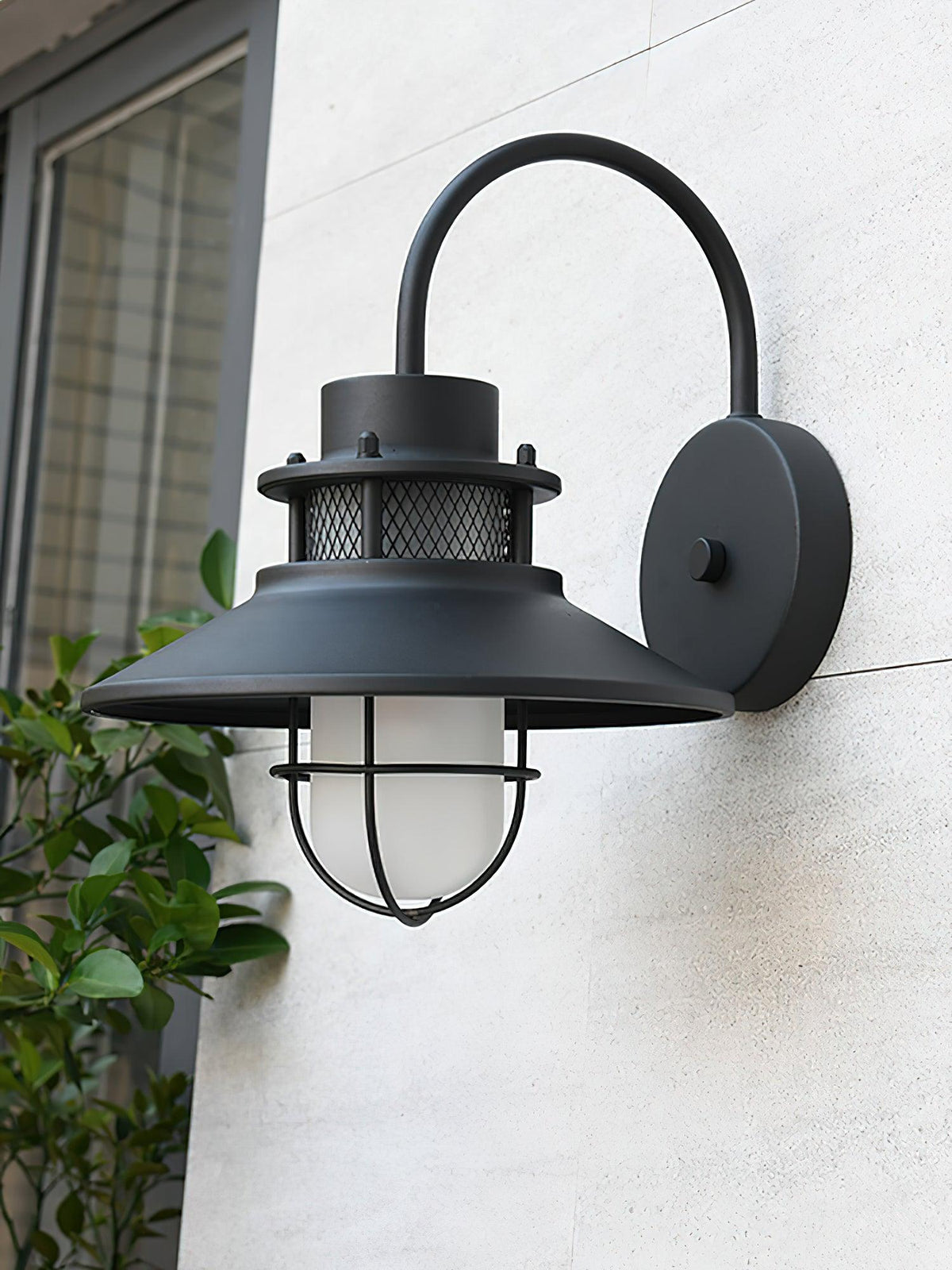 Industrial Outdoor Cage Wall Light